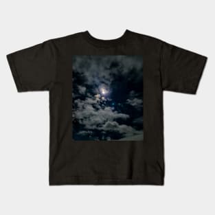 Clouds in night sky Kids T-Shirt